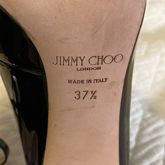Jimmy Choo “Sage” double ankle strap patent leather pump 37.5 - Picture 15 of 15